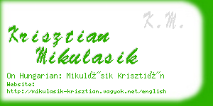 krisztian mikulasik business card